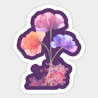 Flower water color design Sticker